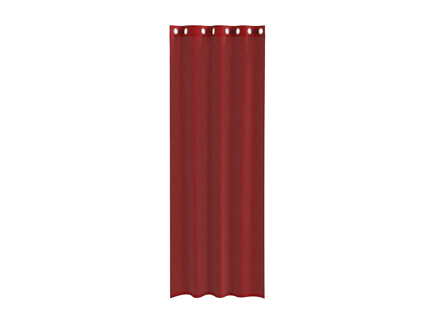 Cortinas de voile com ilhós 2 peças vermelho bordô
