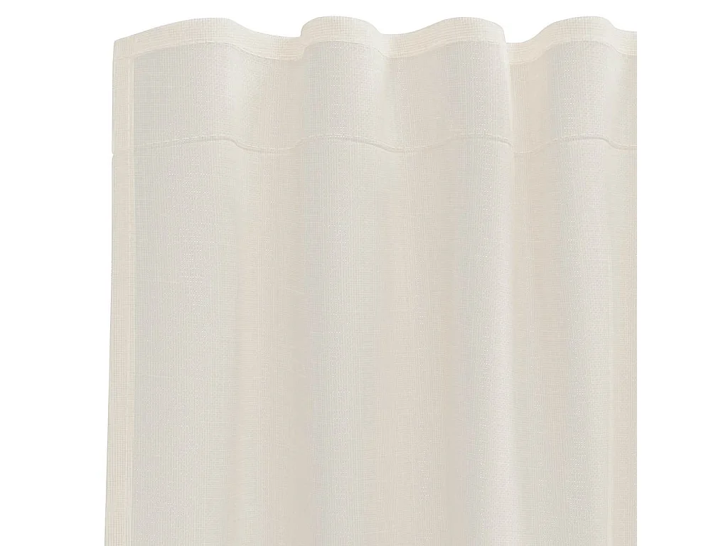 Voile gordijnen met lussen 2 stuks crème