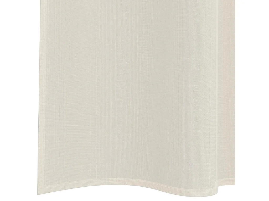 Cortinas de voile com laços 2 peças creme