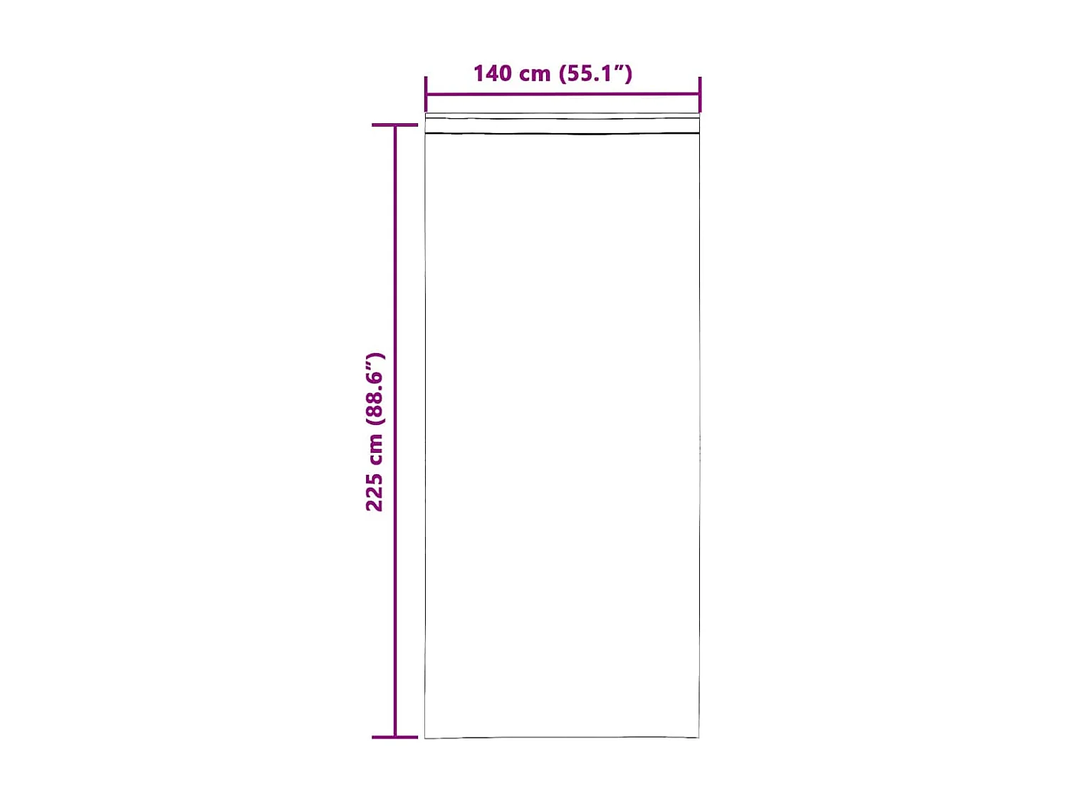 Cortinas de voile com laços 2 peças roxo 140x225 cm