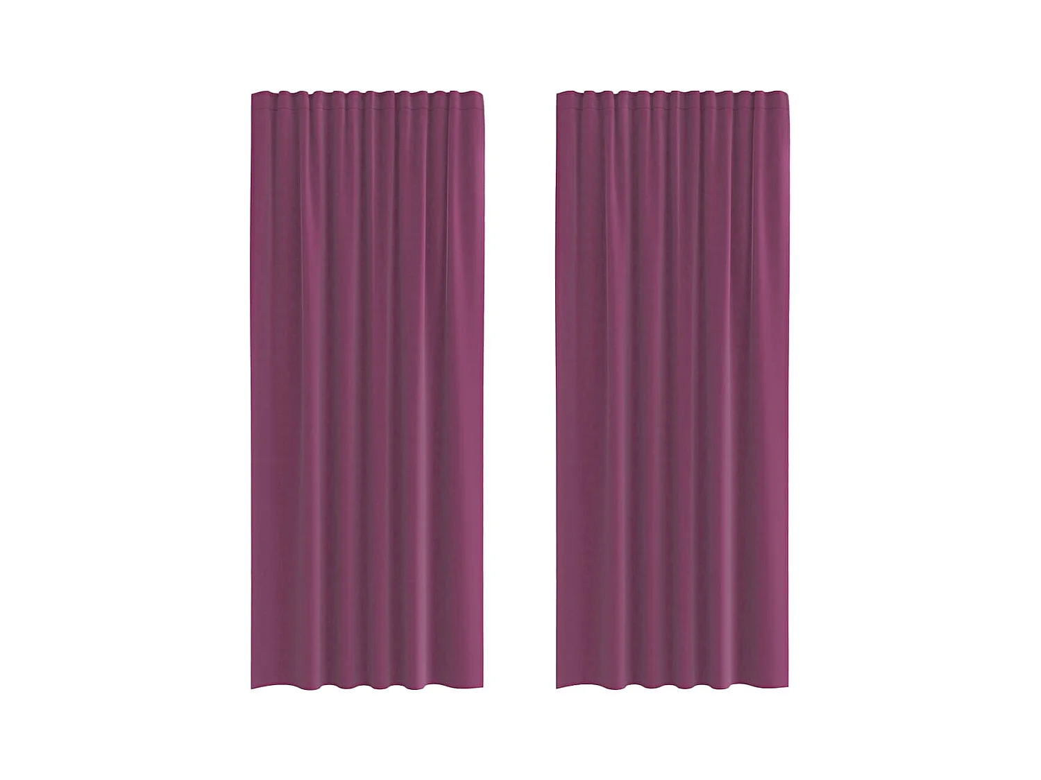 Tende in voile con passanti 2 pz viola 140x225 cm