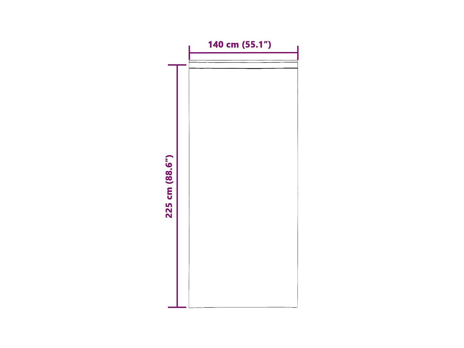 Tende in voile con passanti 2 pz viola 140x225 cm