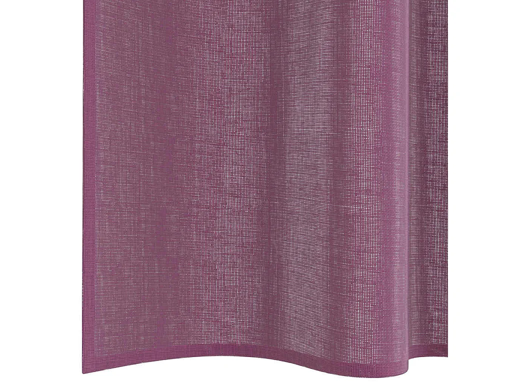 Rideaux en voile avec boucles 2 pcs violet 140x225 cm