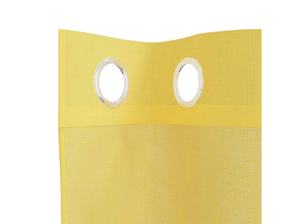 Rideaux en voile avec ?illets 2 pcs jaune