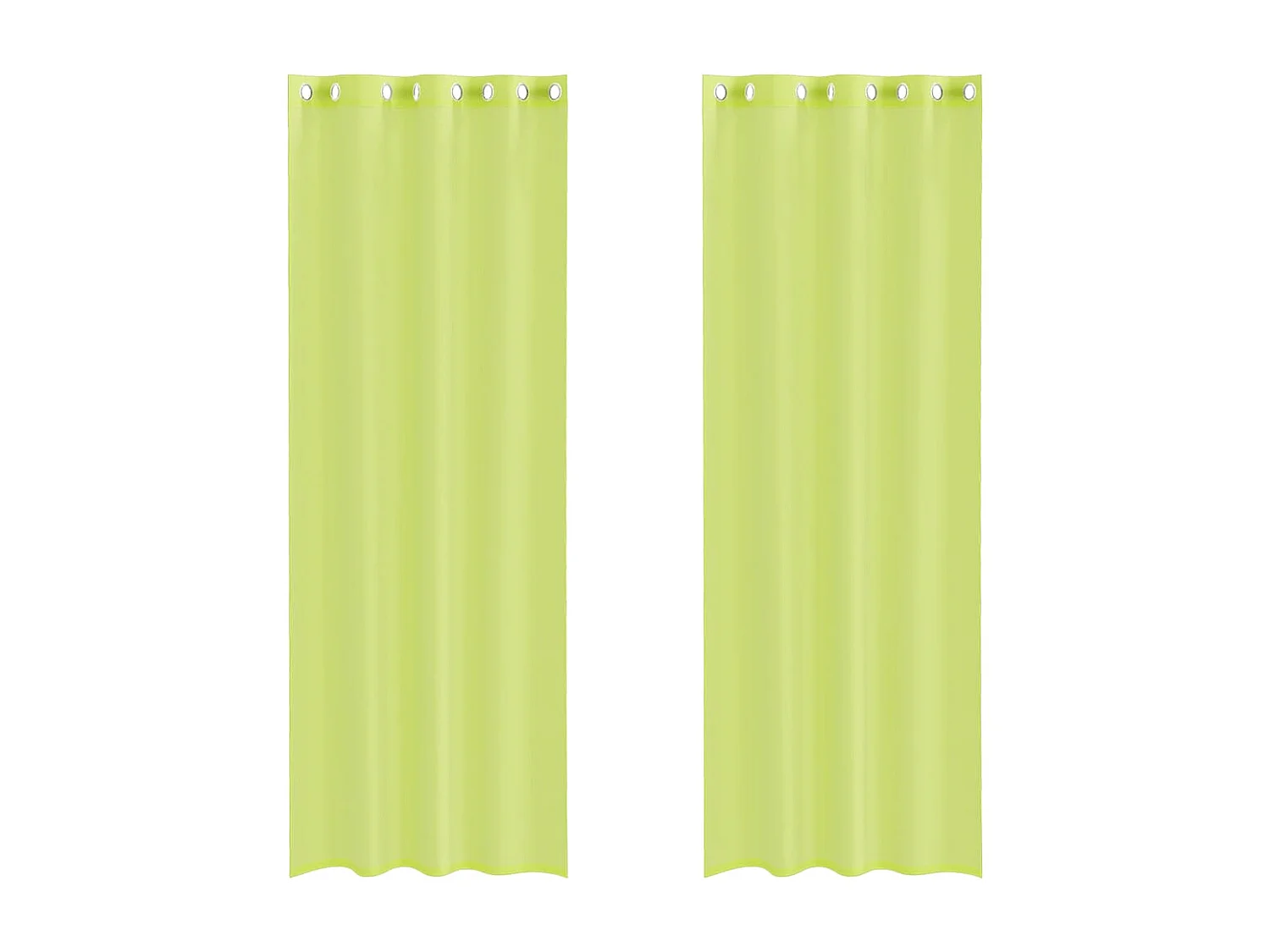 Rideaux en voile avec ?illets 2 pcs vert pomme 140x260 cm