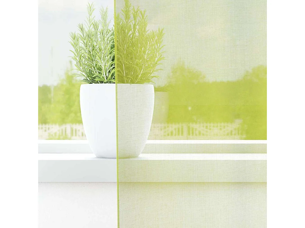 Rideaux en voile avec ?illets 2 pcs vert pomme 140x260 cm