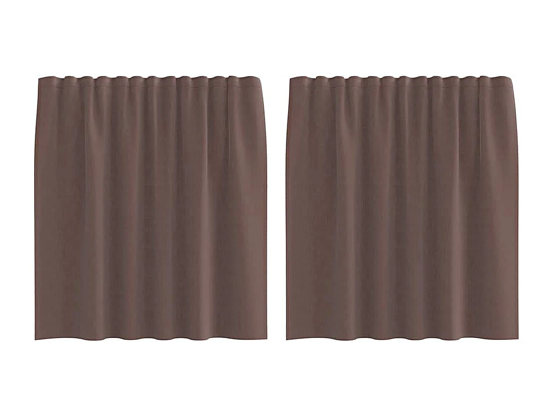 Rideaux en voile avec passants 2 pcs marron