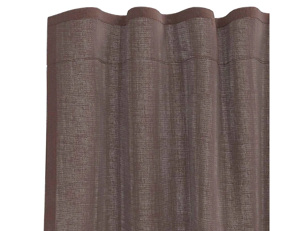 Rideaux en voile avec passants 2 pcs marron