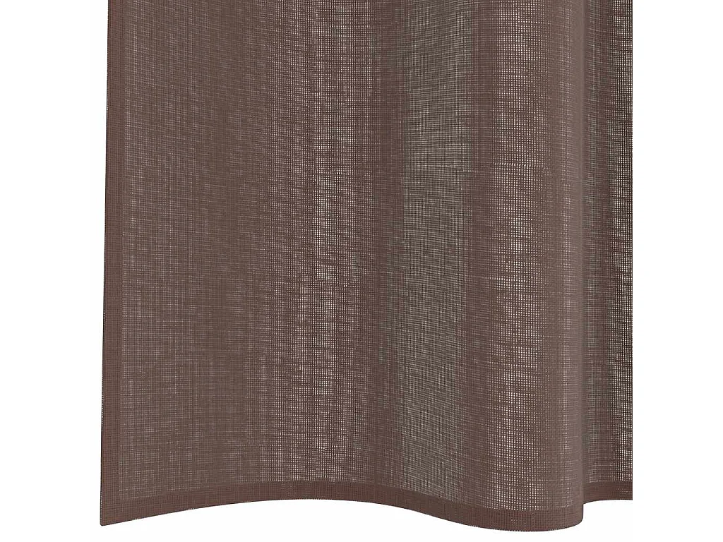 Rideaux en voile avec passants 2 pcs marron