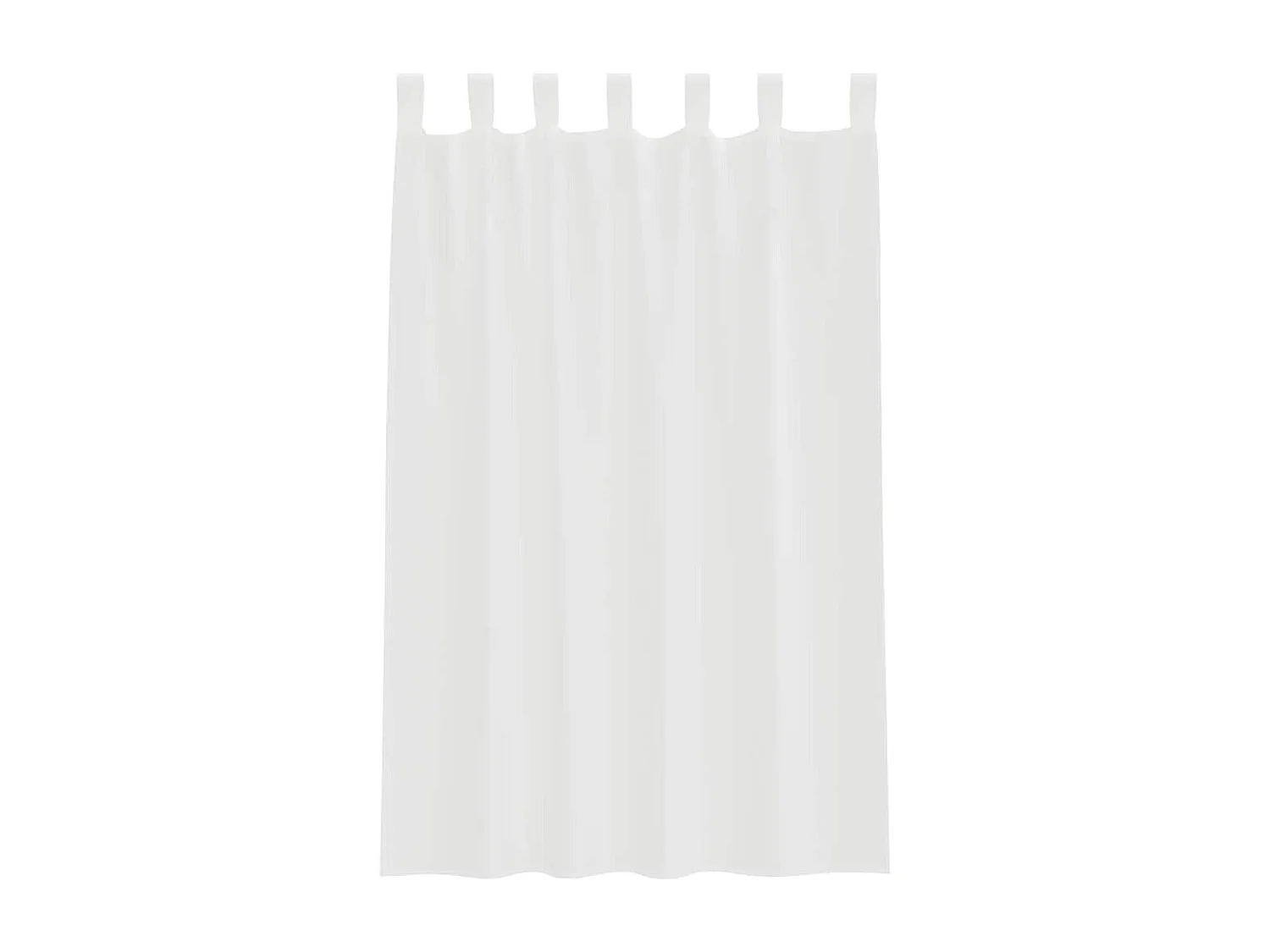 Rideaux en voile avec passe-tringles 2 pcs blanc
