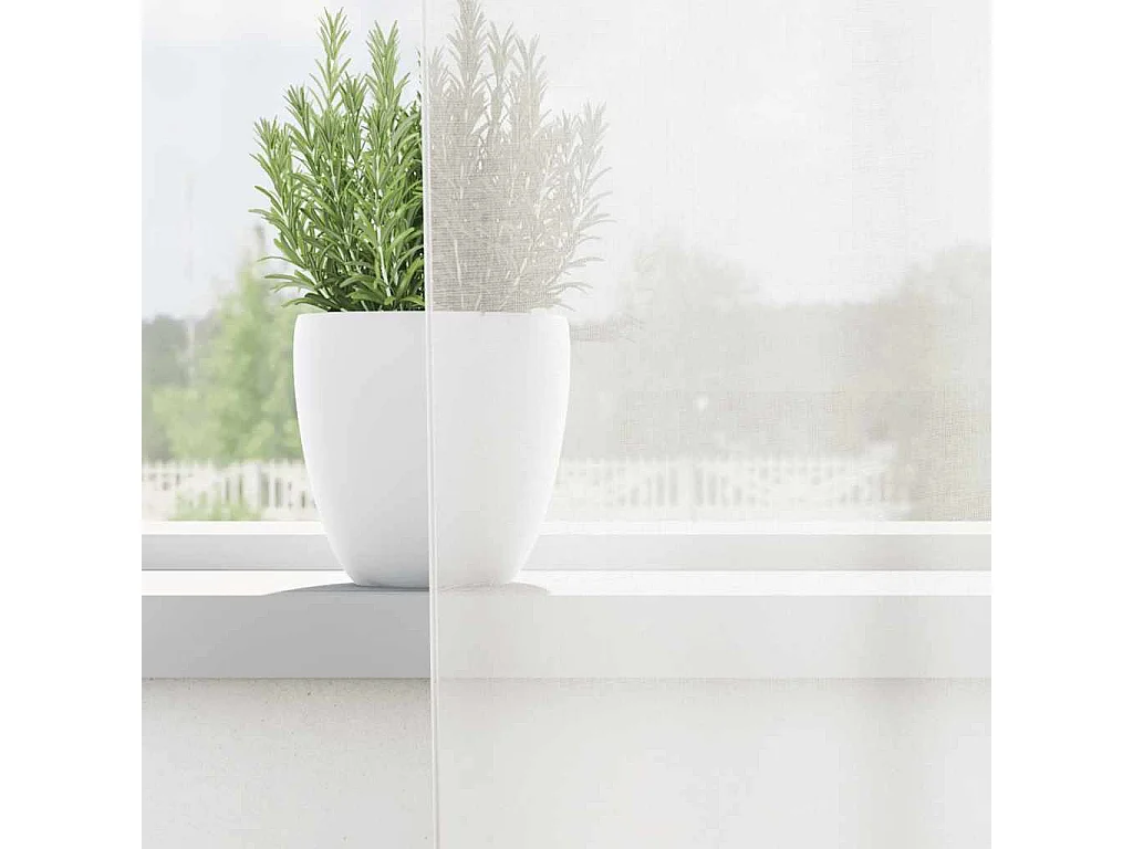 Rideaux en voile avec passe-tringles 2 pcs blanc