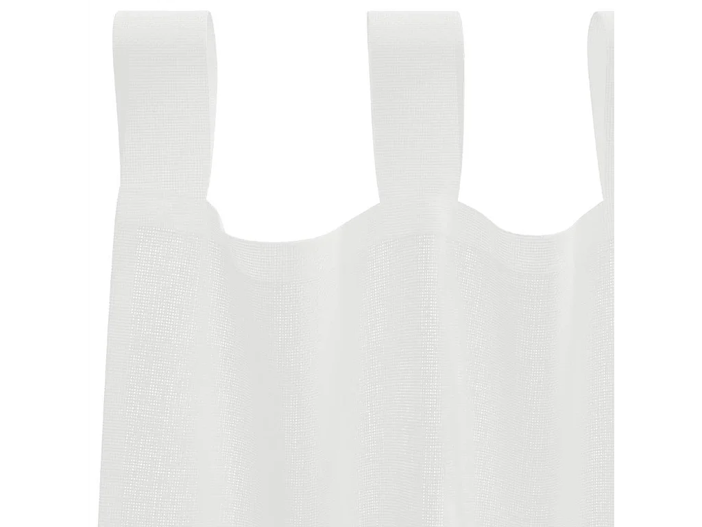 Rideaux en voile avec passe-tringles 2 pcs blanc
