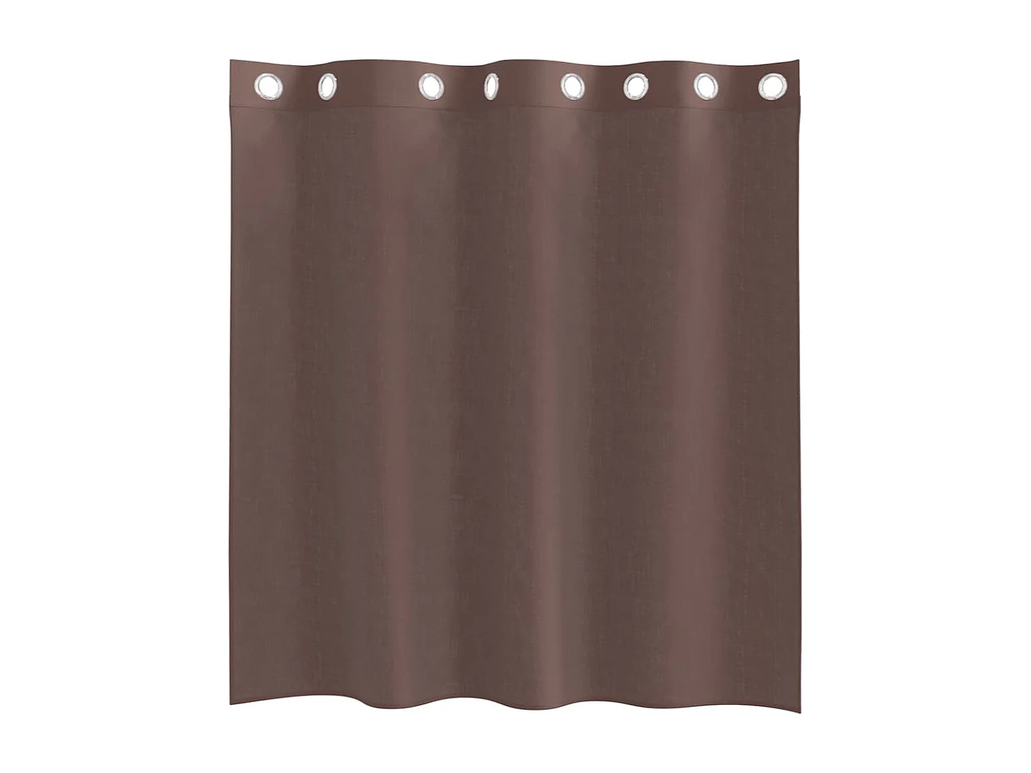 Cortinas de voile con ojales 2 uds marrón 140x140 cm