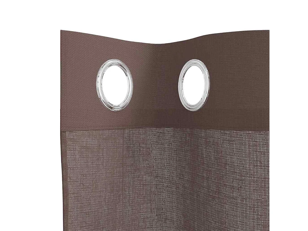 Rideaux en voile avec ?illets 2 pcs marron 140x140 cm