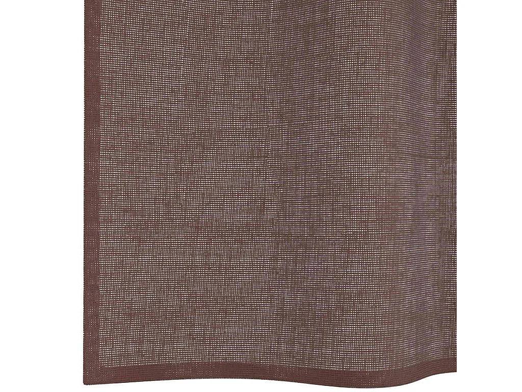 Rideaux en voile avec ?illets 2 pcs marron 140x140 cm