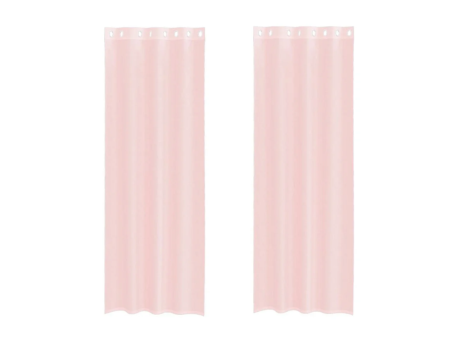 Rideaux en voile avec ?illets 2 pcs rose clair 140x300 cm