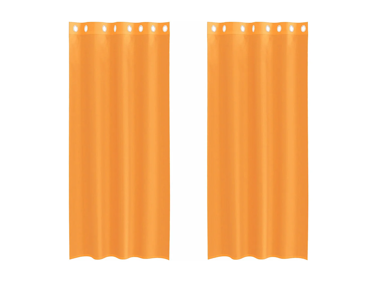Voile Vorhänge mit Ösen 2 Stk. orange 140x245 cm