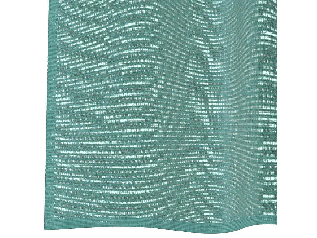 Voile gordijnen met ringen 2 stuks turquoise