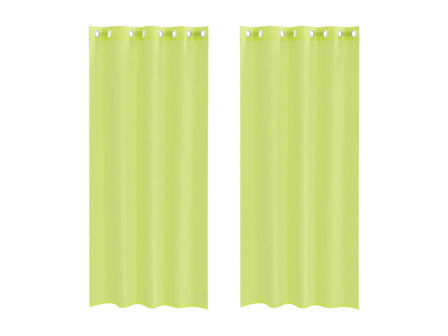 Rideaux en voile avec ?illets 2 pcs vert pomme 140x225 cm