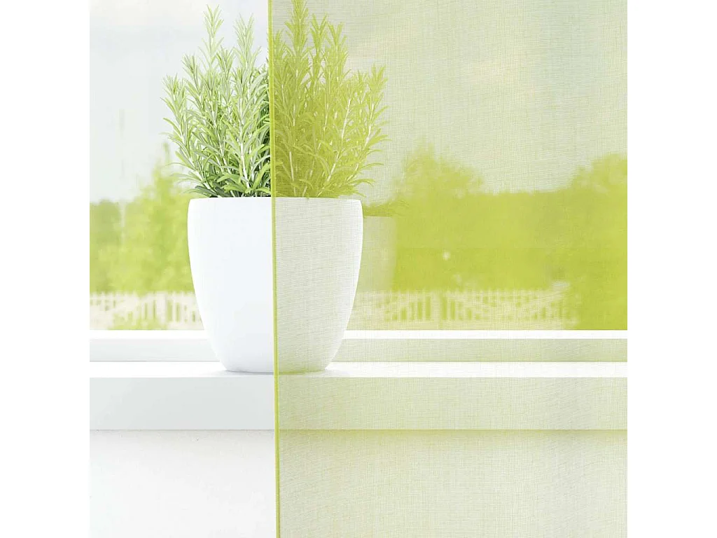 Rideaux en voile avec ?illets 2 pcs vert pomme 140x225 cm