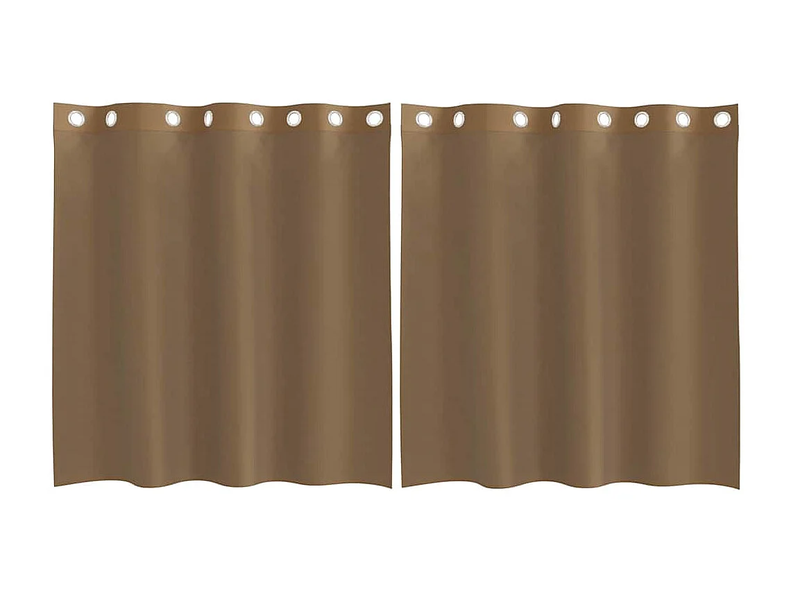 Rideaux en voile avec ?illets 2 pcs marron clair