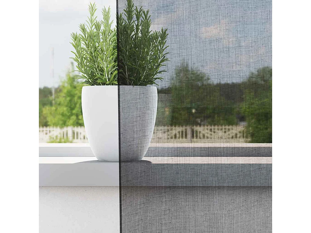 Tende in voile con occhielli 2 pz nero 140x175 cm