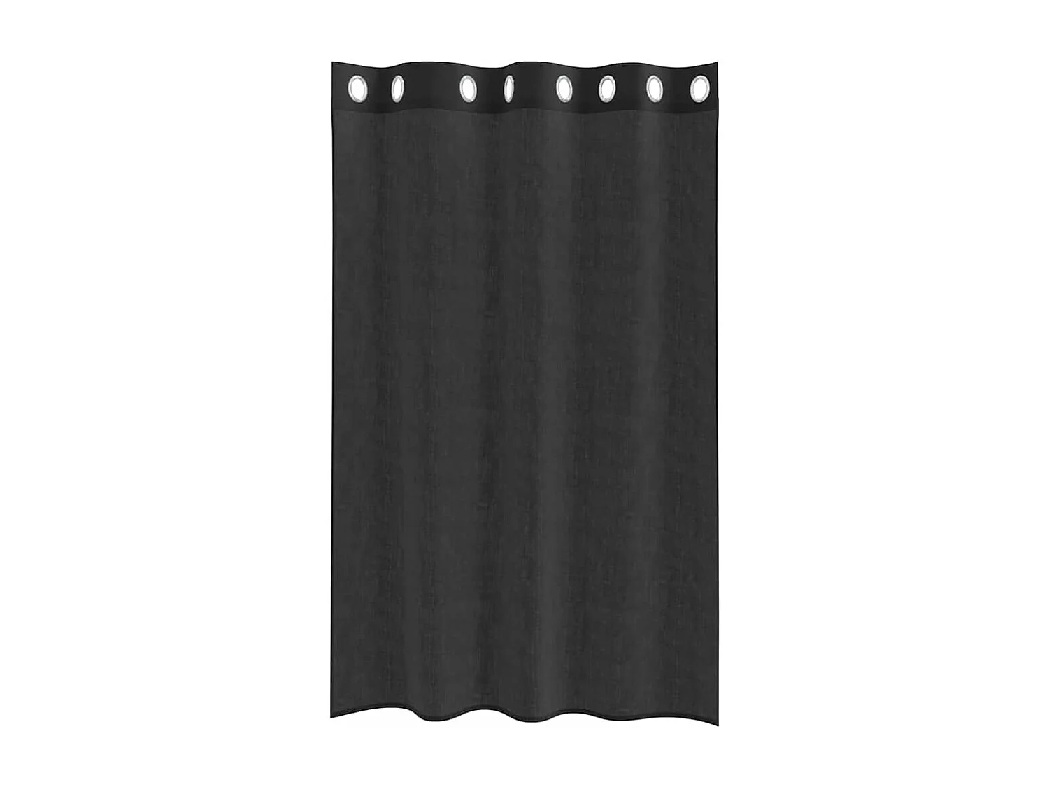 Tende in voile con occhielli 2 pz nero 140x175 cm