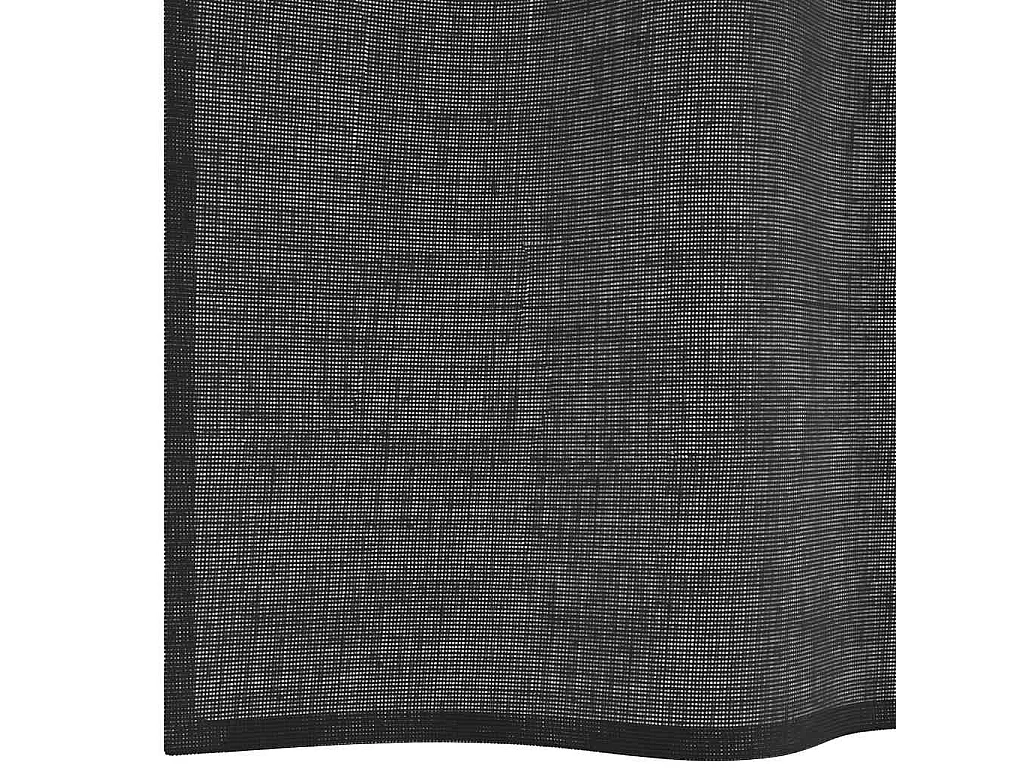 Tende in voile con occhielli 2 pz nero 140x175 cm