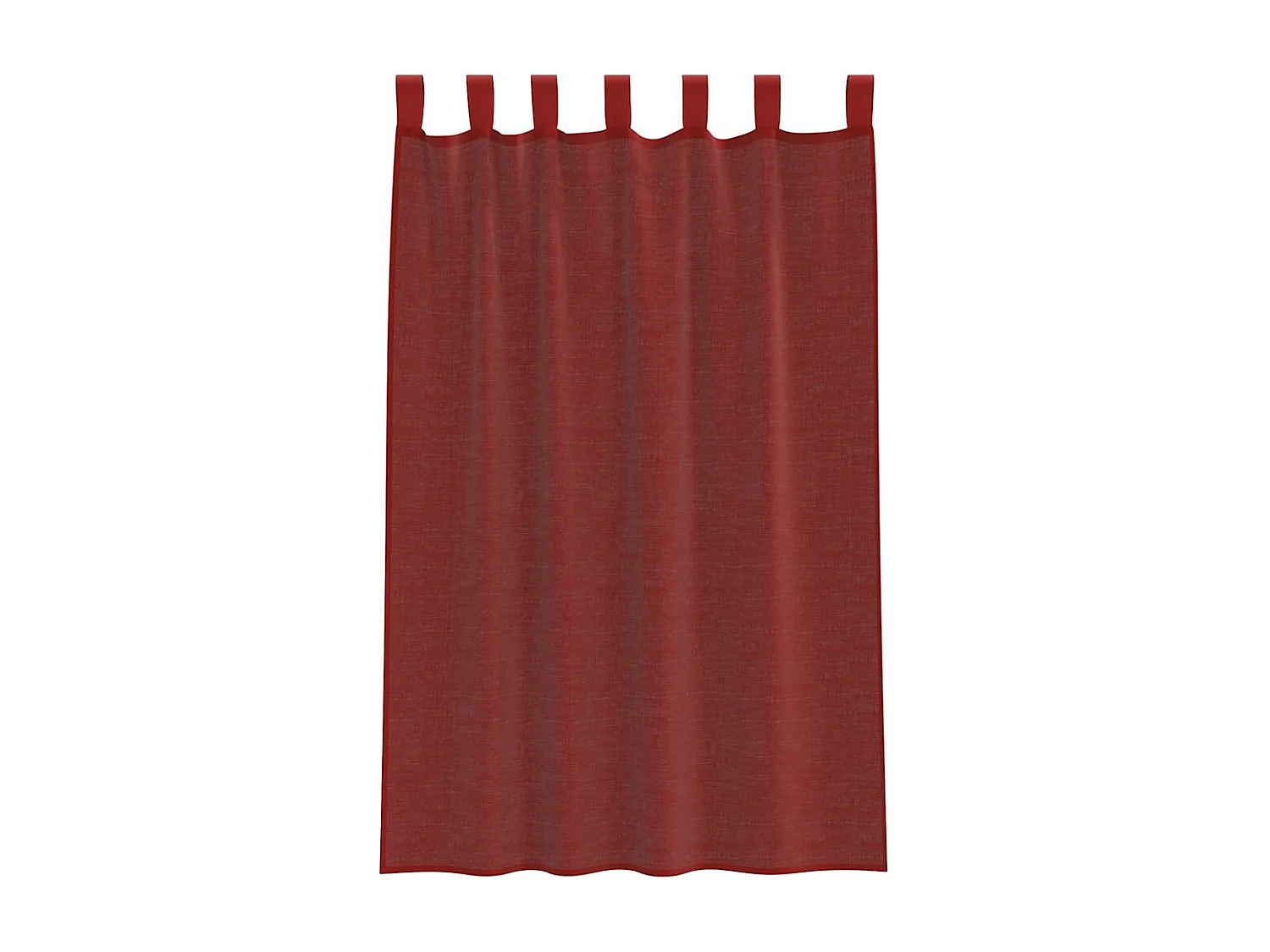 Cortinas de voile com bolsos de haste 2 peças vermelho bordô