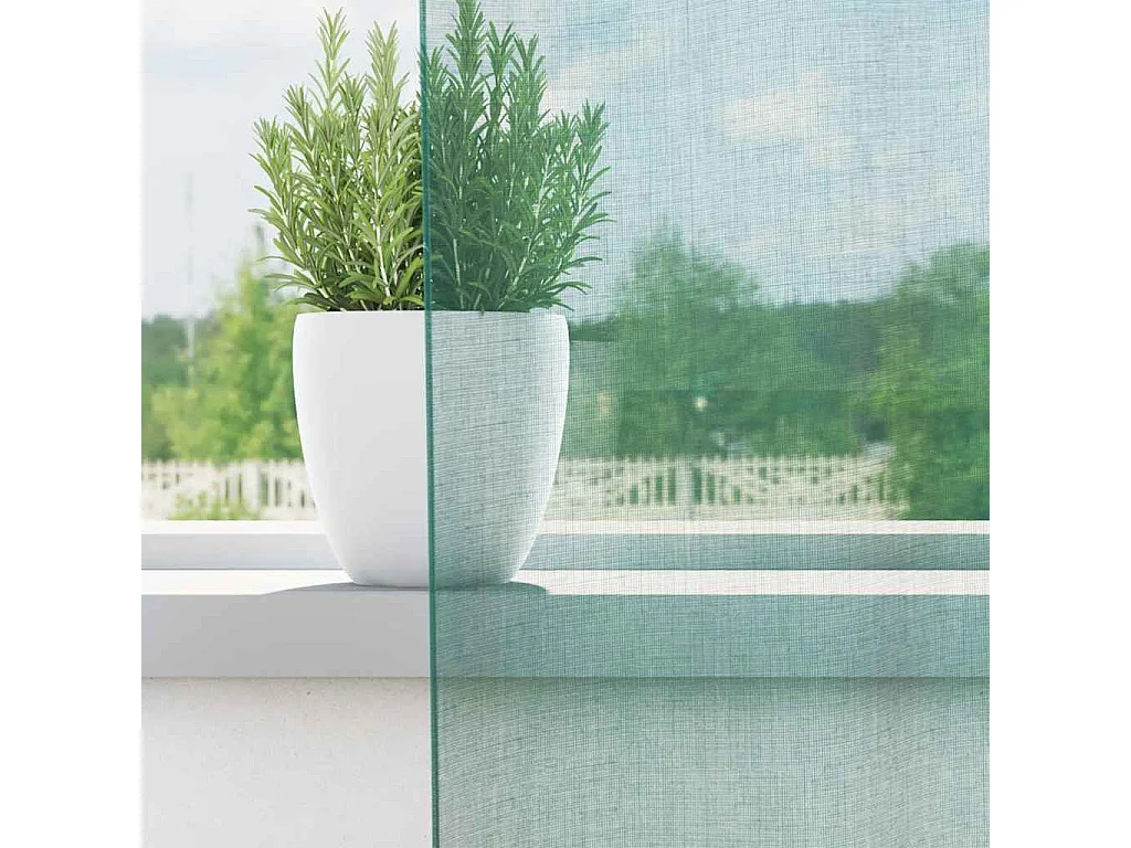 Voile gordijnen met ringen 2 stuks turquoise