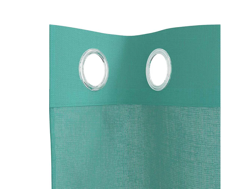 Voile gordijnen met ringen 2 stuks turquoise