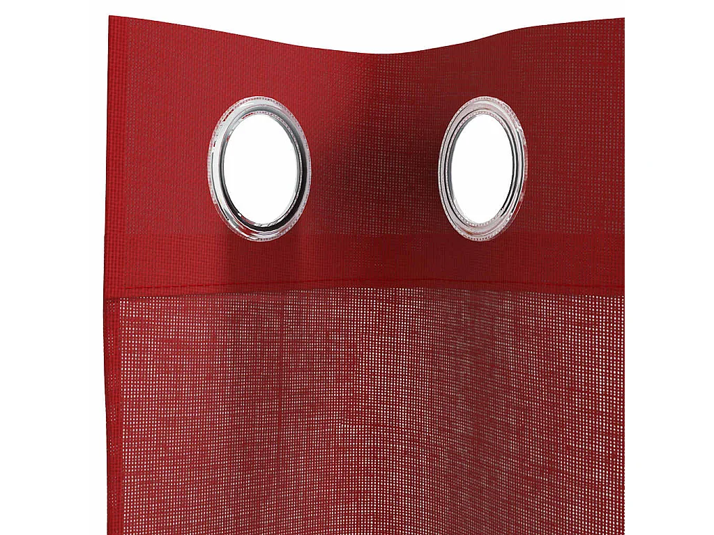 Rideaux en voile avec ?illets 2 pcs rouge bordeaux