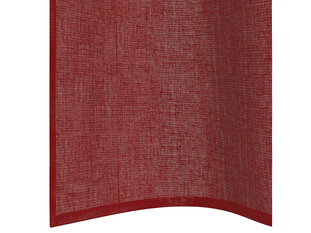 Rideaux en voile avec ?illets 2 pcs rouge bordeaux