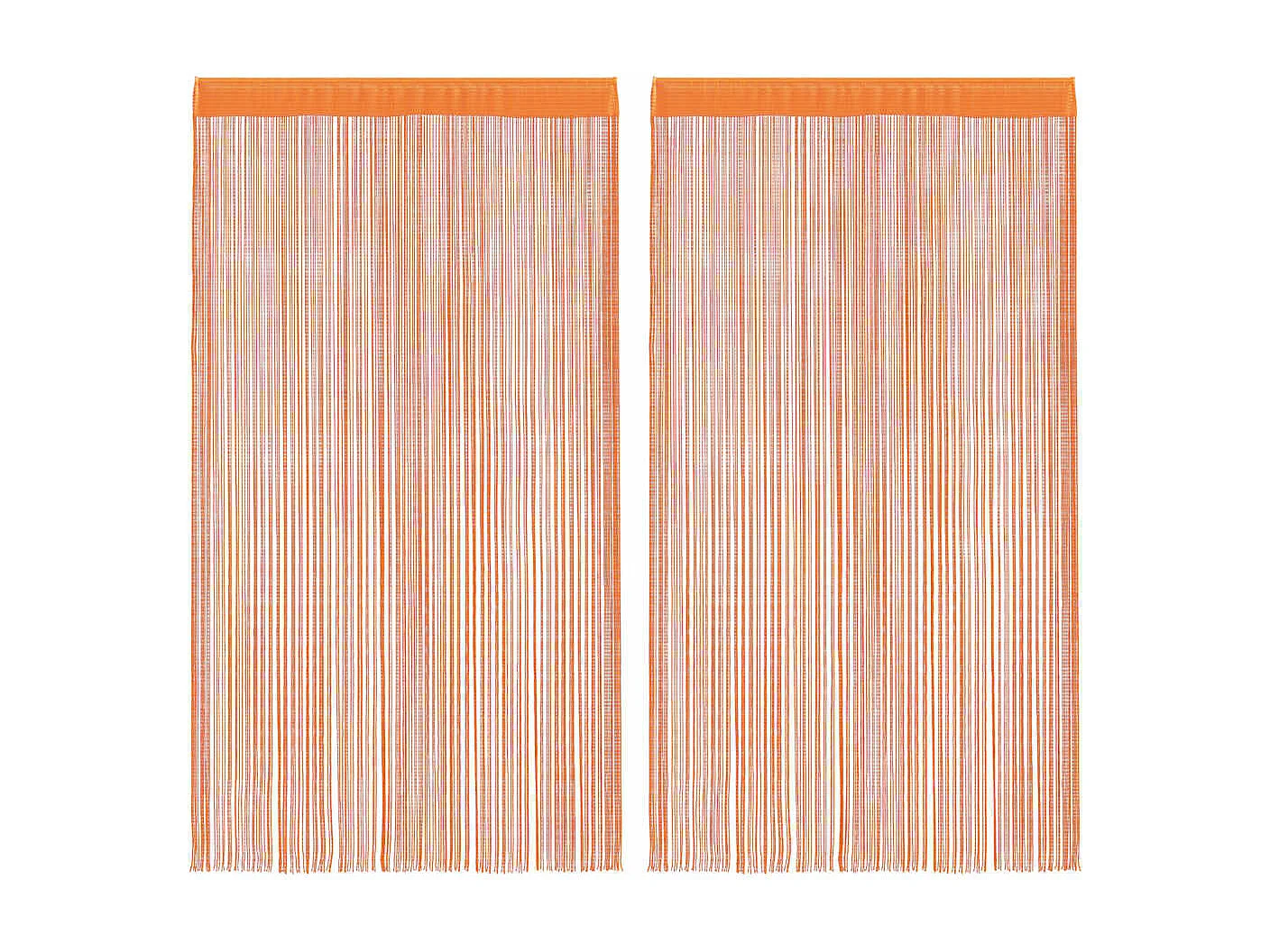 Cortina de corda 2 peças 140 x 250 cm laranja