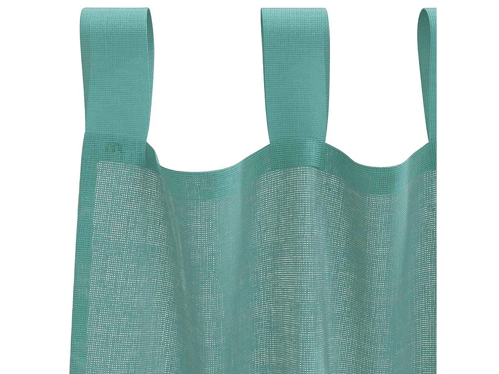 Voile gordijnen met roedezakken 2 stuks turquoise