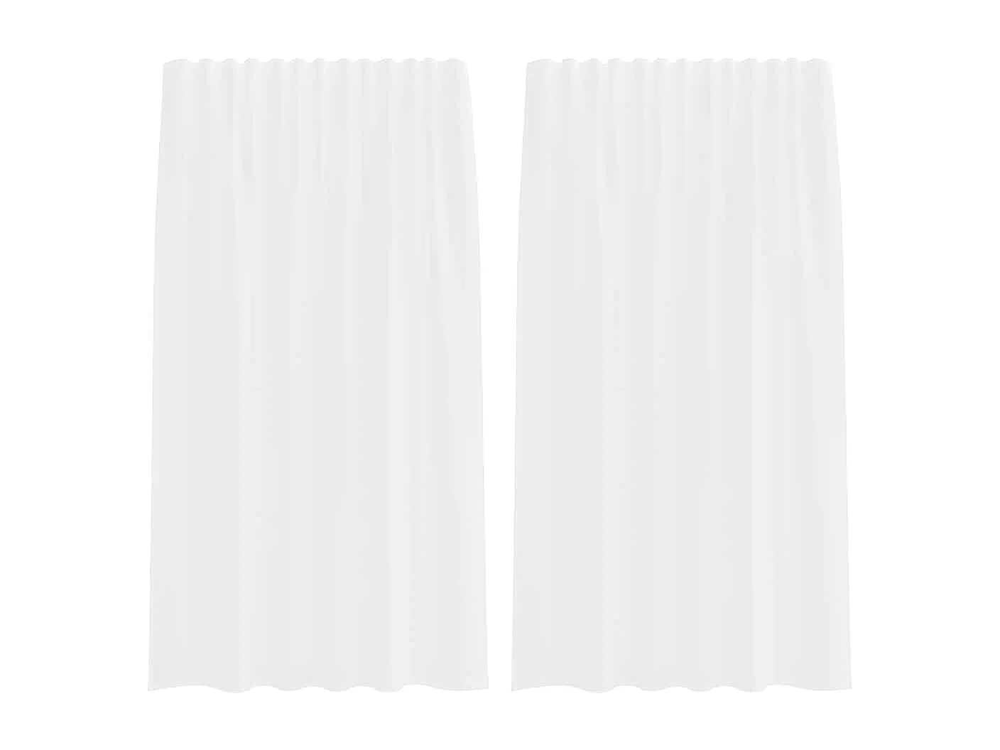 Cortinas de voile com laços 2 peças brancas 140x175 cm