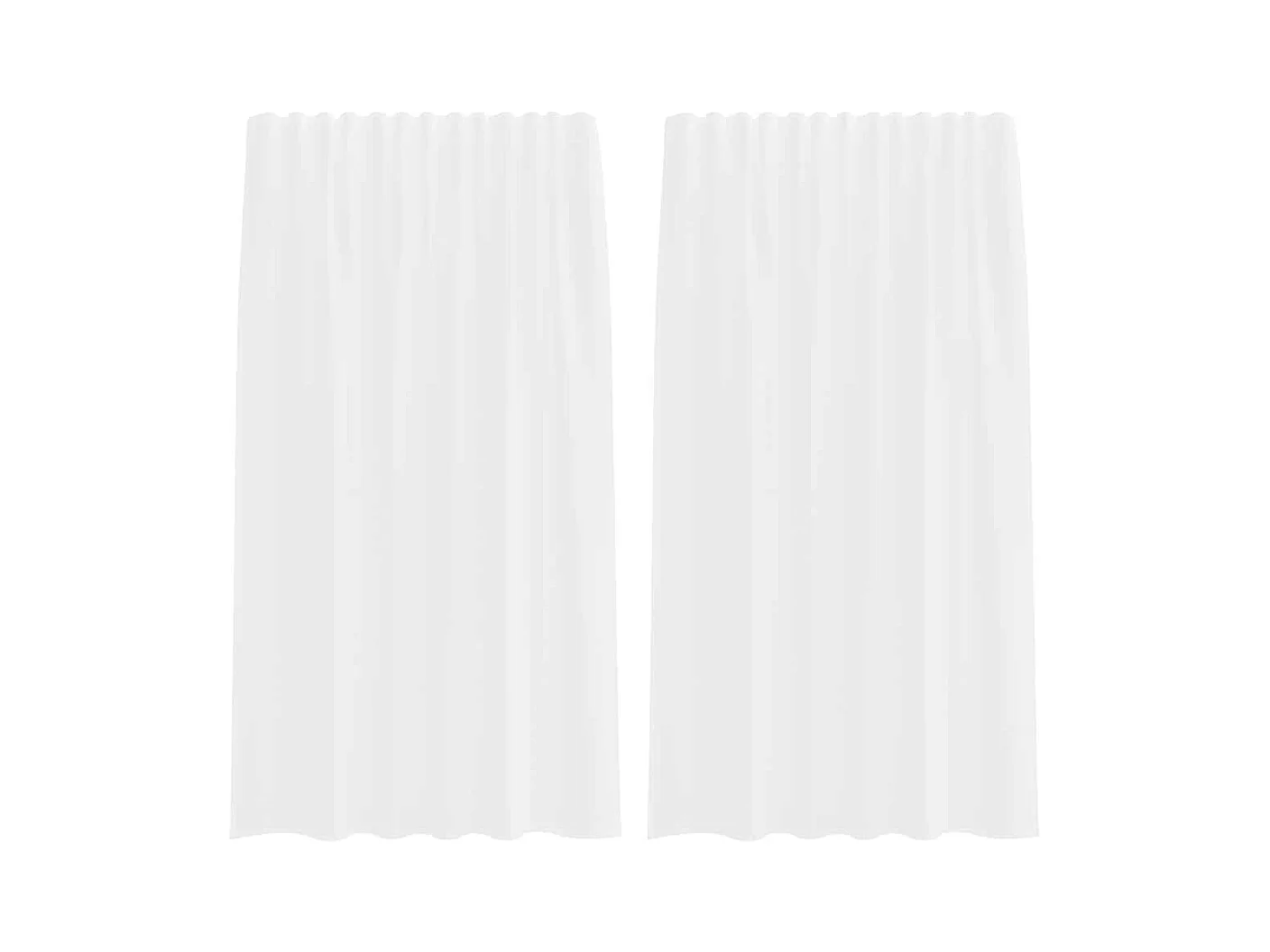 Tende in voile con passanti 2 pz bianco 140x175 cm