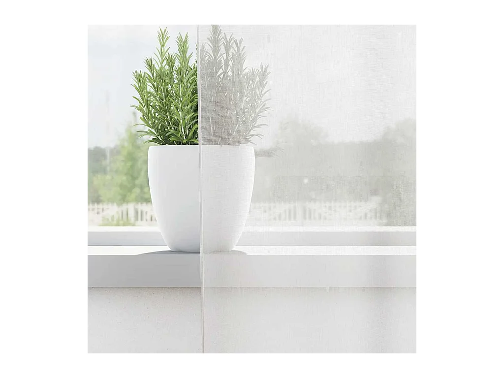 Tende in voile con passanti 2 pz bianco 140x175 cm