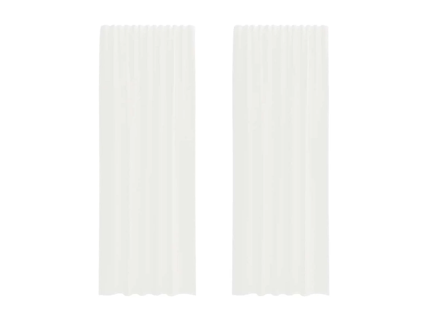 Cortinas de voile com laços 2 peças brancas 140x260 cm