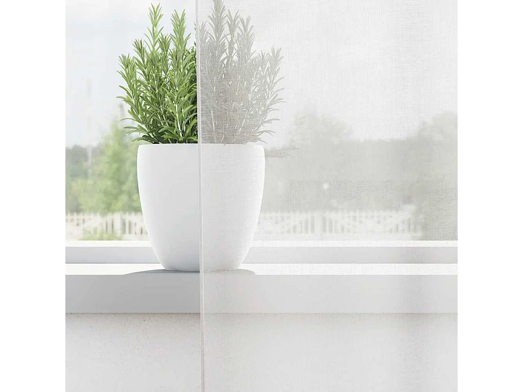 Cortinas de voile com laços 2 peças brancas 140x260 cm