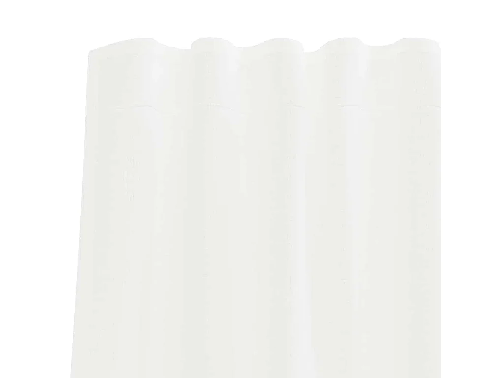 Cortinas de voile com laços 2 peças brancas 140x260 cm