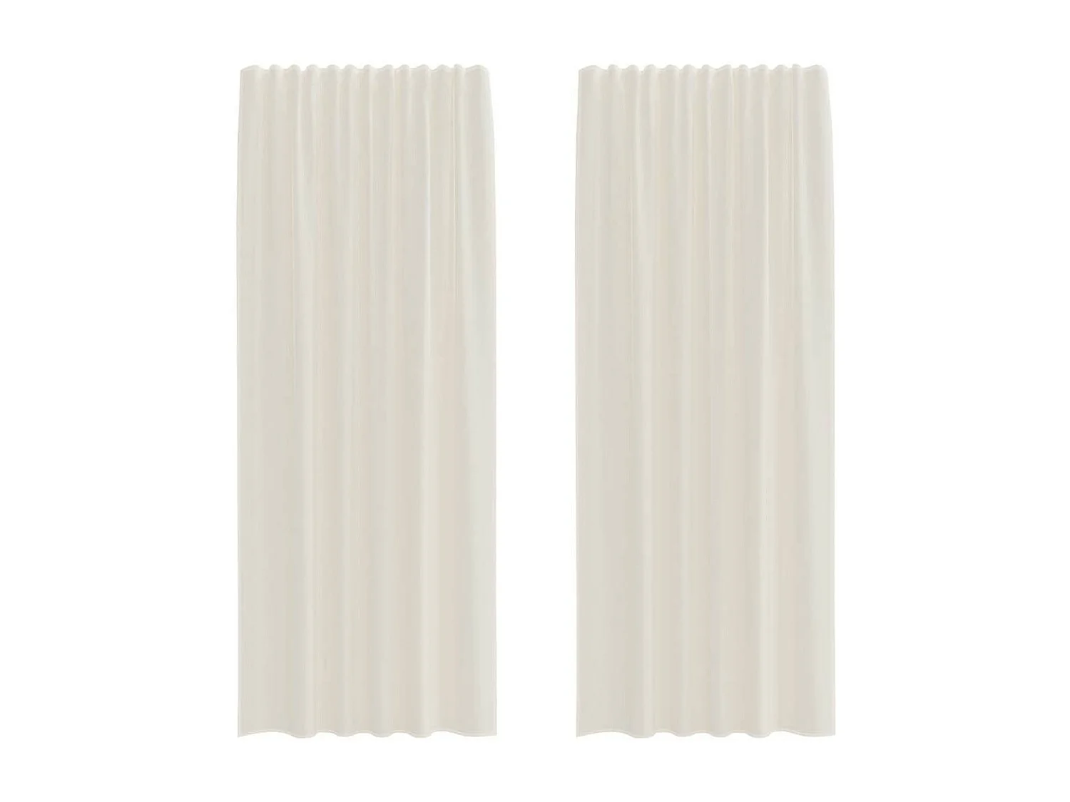 Rideaux en voile avec passants 2 pcs crème