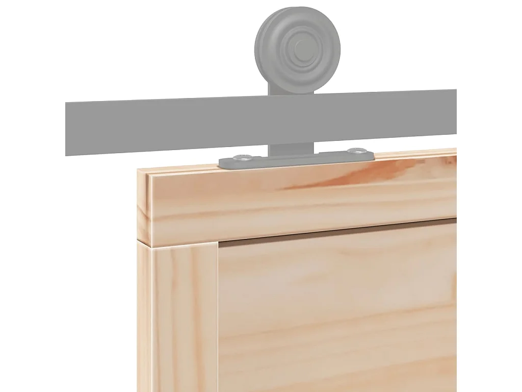 Porta da fienile 80x208 cm in legno massello di pino