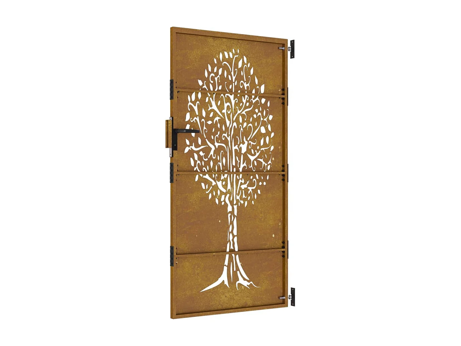 Gartentor 85x175 cm Cortenstahl Baumdesign