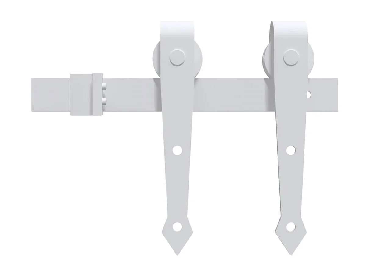 Porte coulissante et kit de quincaillerie 85x210 cm pin massif