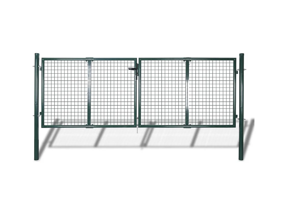 Portail de cl?ture Acier 306x150 cm Vert