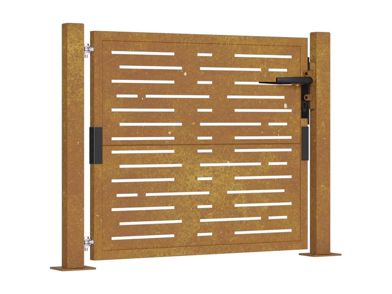 Portail de jardin 105x80 cm acier corten conception de carré