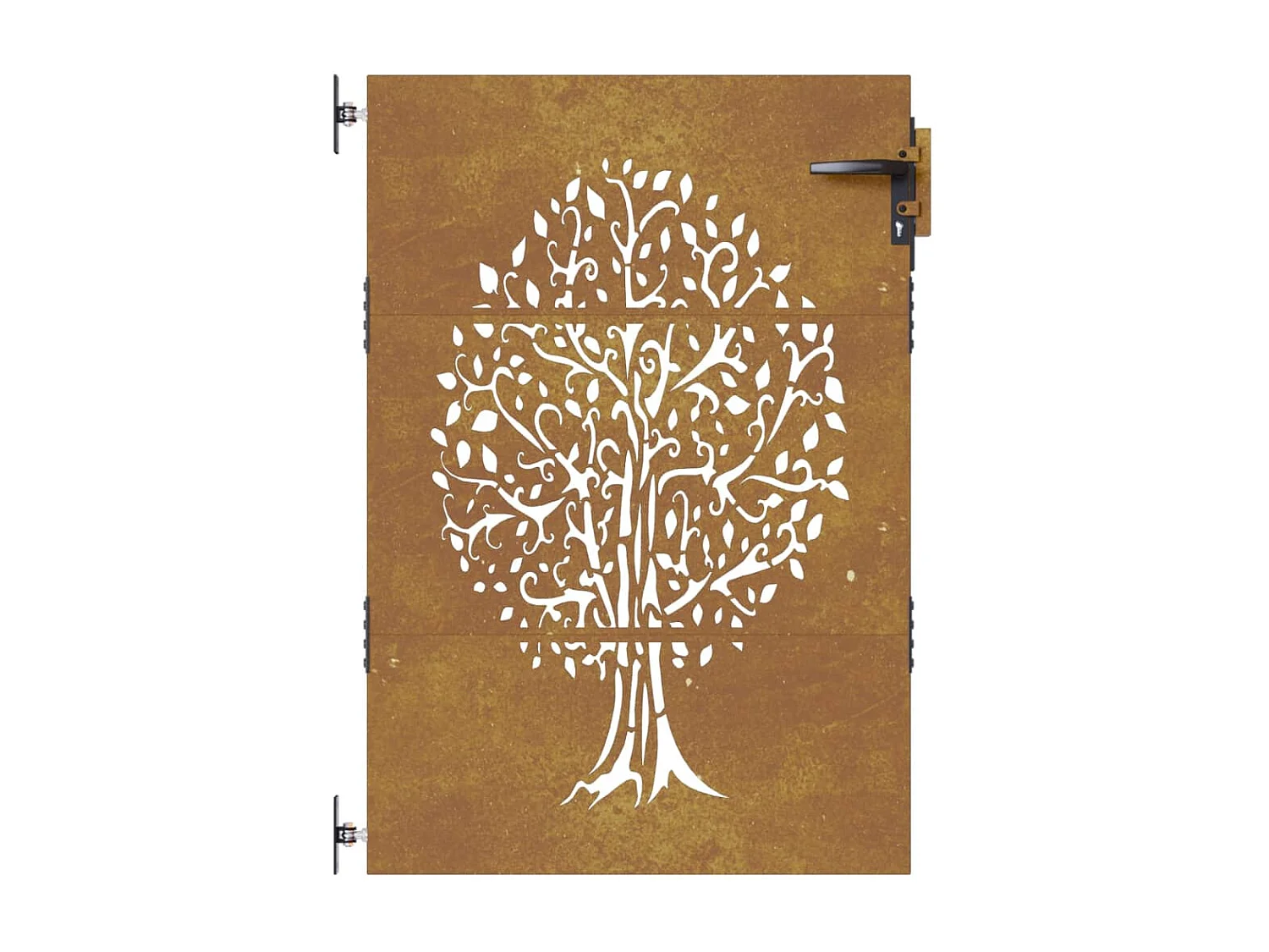 Portail de jardin 85x125 cm acier corten conception de l'arbre
