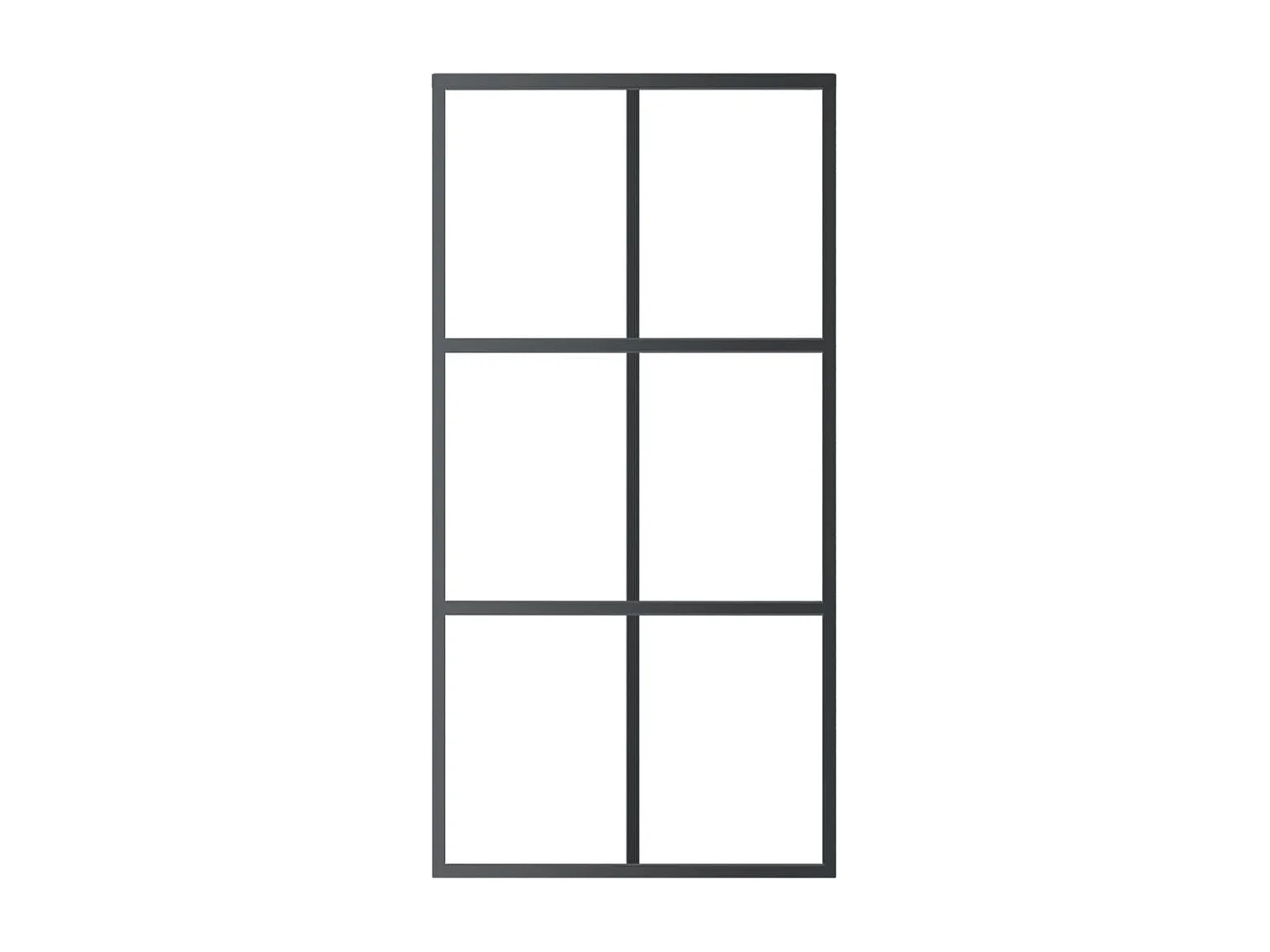 Porte coulissante Verre ESG et aluminium 102x205 cm Noir