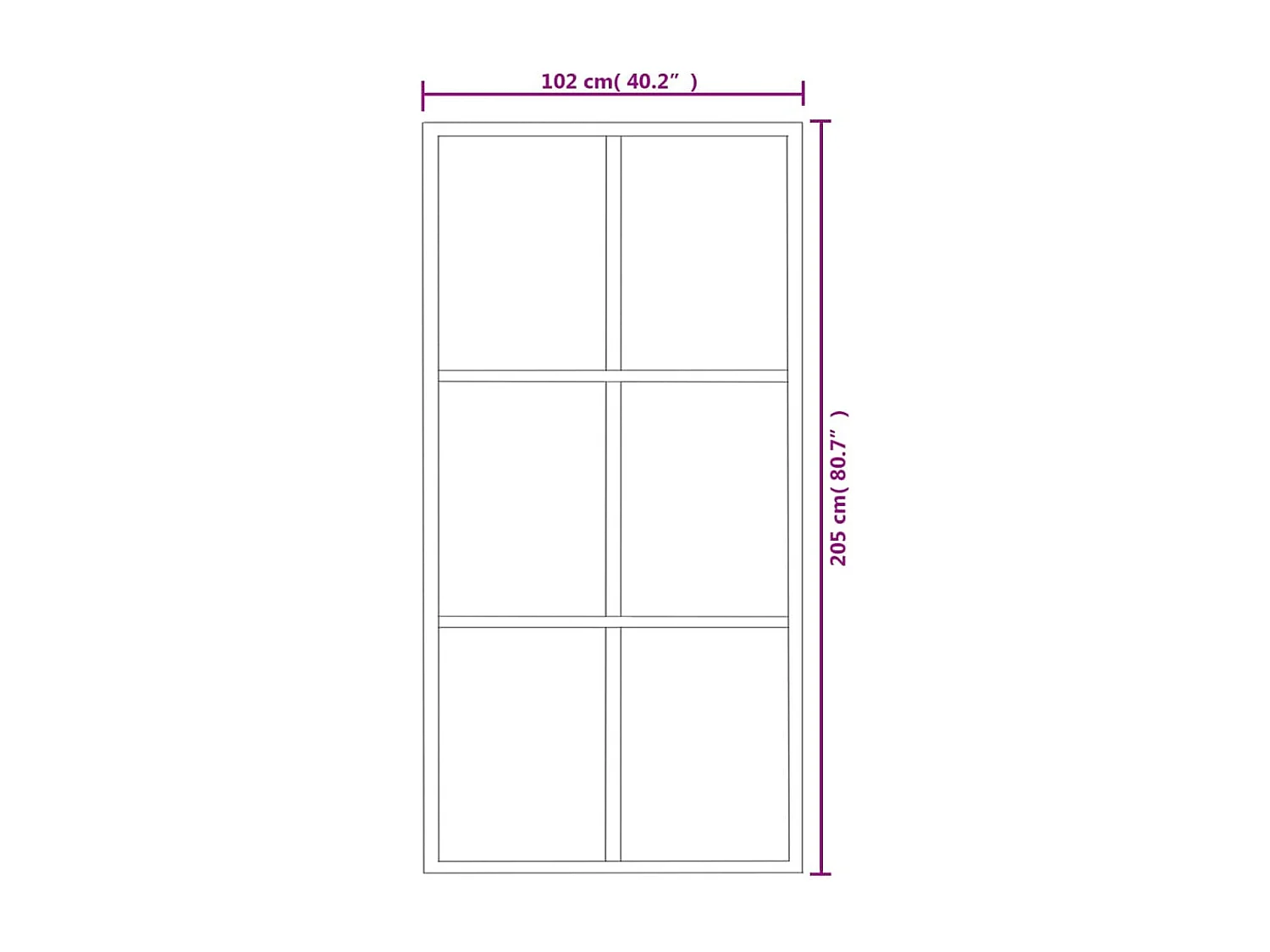 Porte coulissante Verre ESG et aluminium 102x205 cm Noir